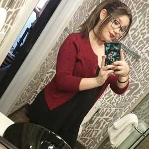 🖤 Red and Black Polka Dot Cardigan 🖤